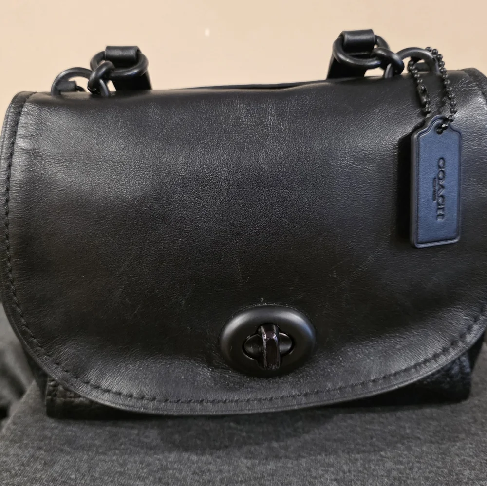 COACH FAYE CARRYALL Black  Leather & Suede Satchel. NO CALLOUTS. EUC - Picture 2 of 16